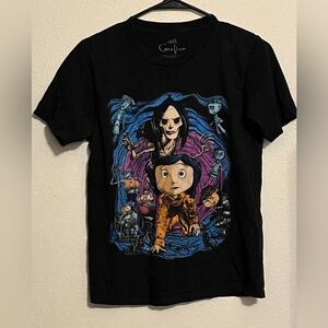 Halloween Black Tee with Spooky Graphic